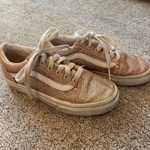 Vans Gold Glitter Shoes